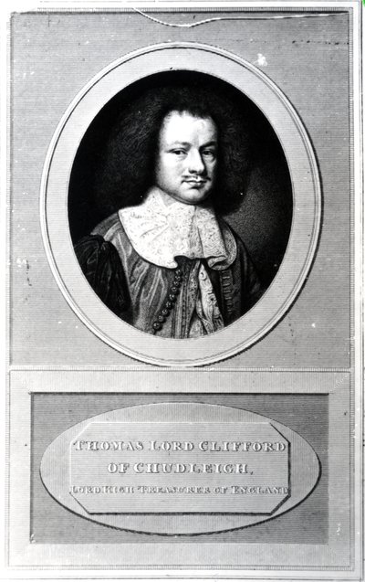 Thomas Clifford, 1st Baron Clifford of Chudleigh, engraved by Edward Scriven, 1820 by Samuel Cooper